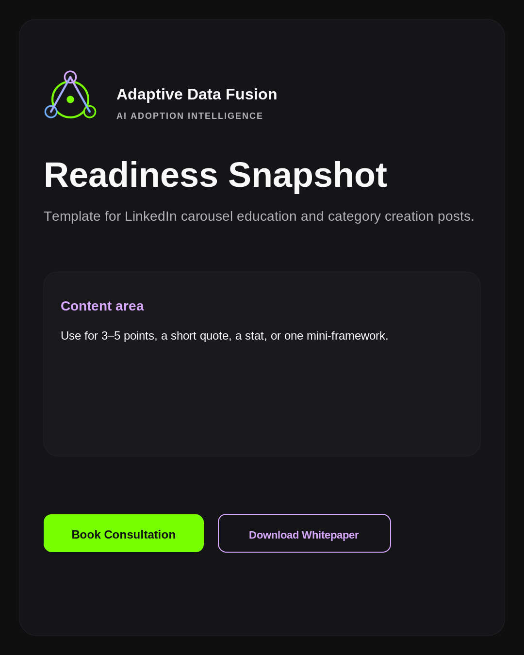 AI Adoption Intelligence category education materials preview